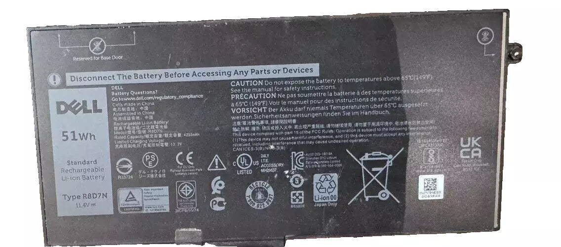 R8D7N Dell Battery 51Wh 11.4V For Dell Precision 3540 3550 Latitude 5400 5500 - EGY Technology
