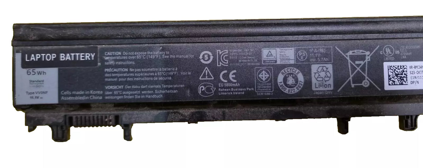 Original VV0NF 11.1V 65Wh 6-Cell Battery for Dell Latitude E5440 E5540 Series - EGY Technology
