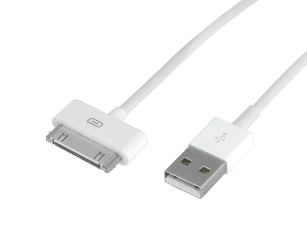 3m White 30-Pin USB Cable for iPhone, iPad, iPod - Charging & Sync - EGY Technology