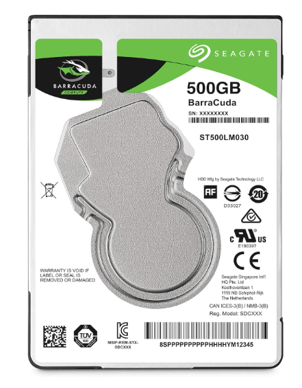 Windows 10 pro Seagate 500GB Hard Drive BarraCuda ST500LM030 2.5" SATA - EGY Technology
