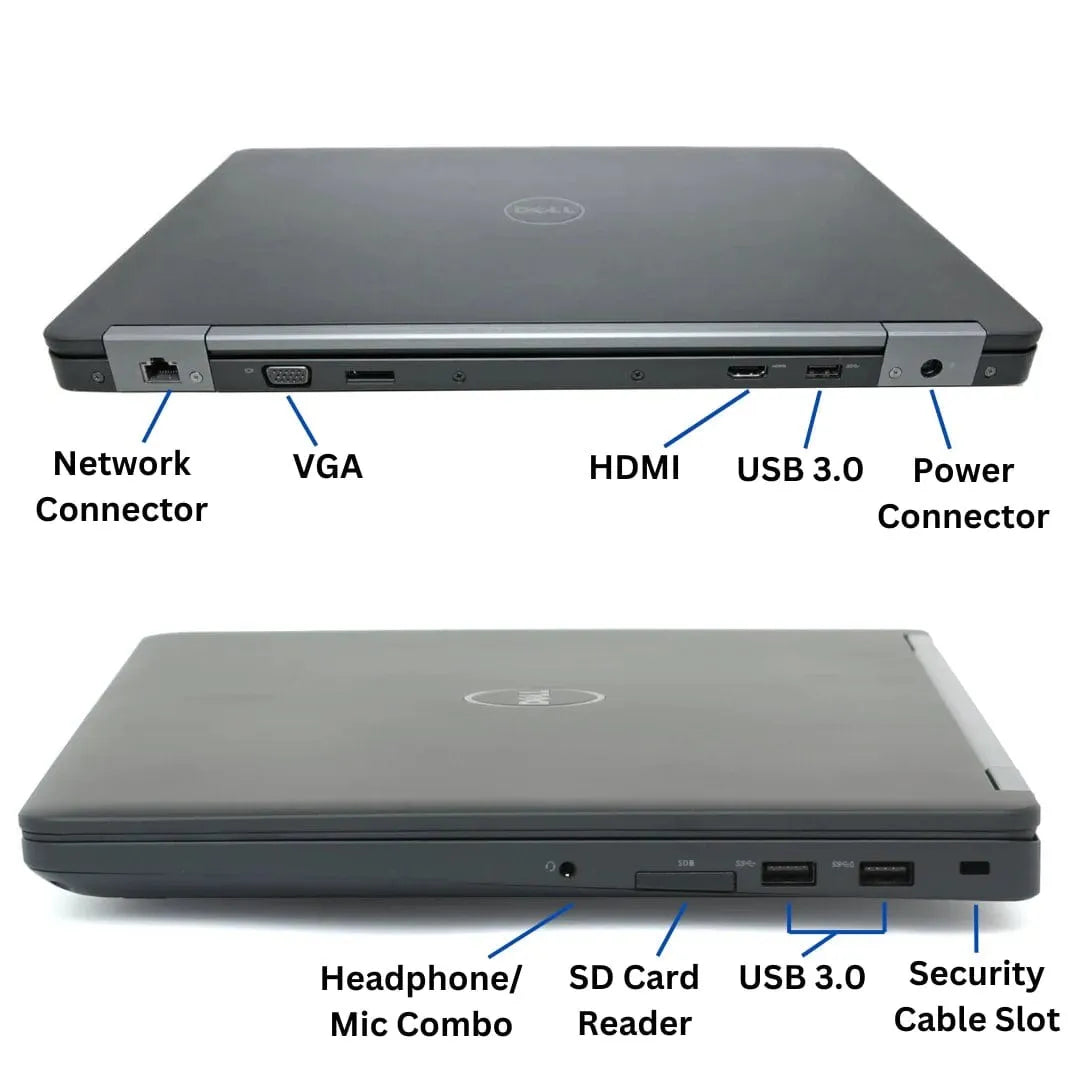 Refurbished Dell Latitude 5590 Business Laptop - Intel Core i7 8th Gen, 16GB RAM, 512GB SSD, 15.6-inch FHD Display, Windows 10 Pro - Good Condition - 6 Months Warranty - EGY Technology