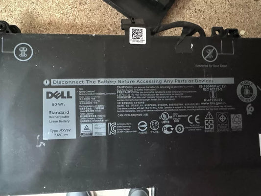 Excellent MXV9V Dell Battery 60Wh 7.6V For Latitude 5300 E5300 5310 E5310 7300 - EGY Technology